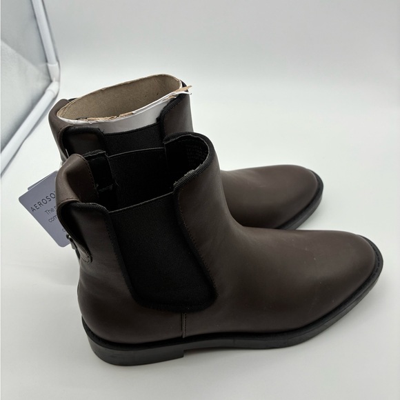 NWT Areosoles brown Chelsea boots - Picture 3 of 6